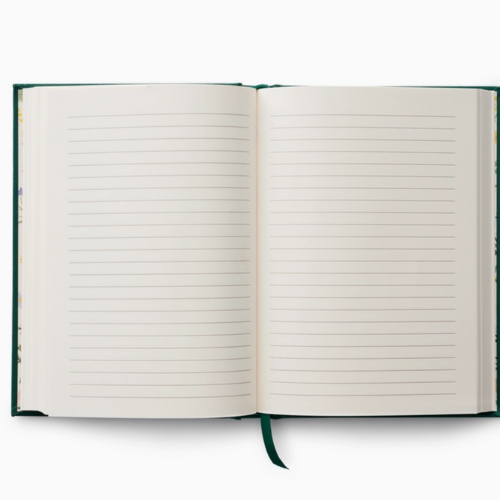 there are always flowers embroidered journal