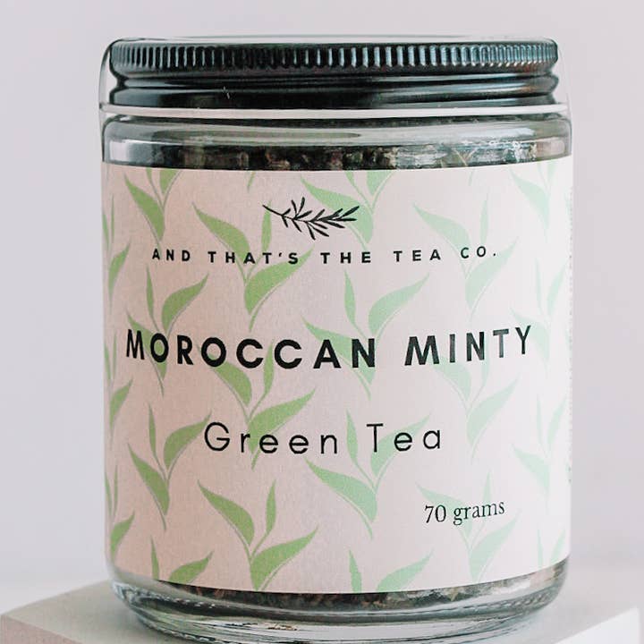 moroccan minty green loose leaf tea