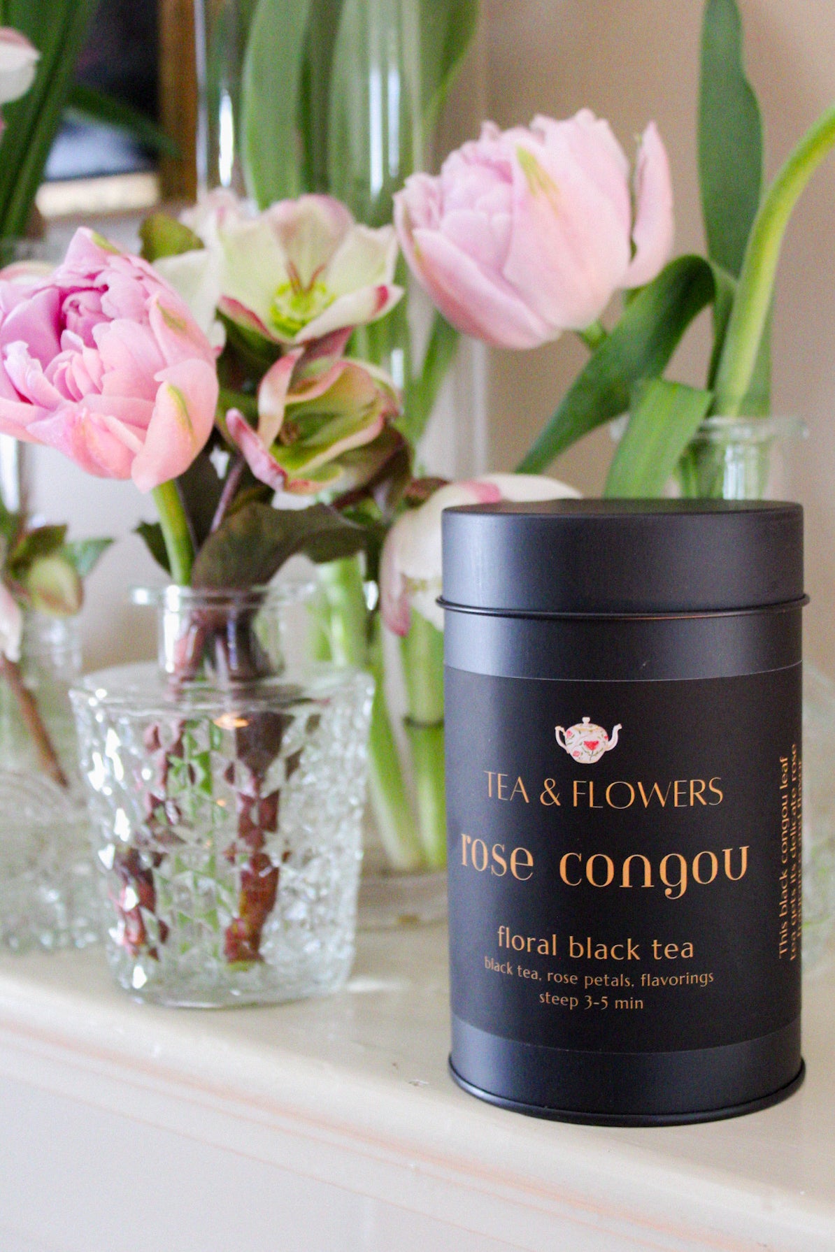 rose congou floral black tea