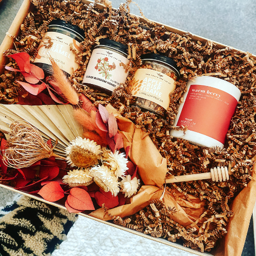 cozy warming Fall gift box