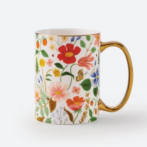 strawberry fields porcelain mug -Rifle Paper Co.