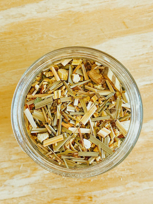 organic lemon ginger loose leaf tea