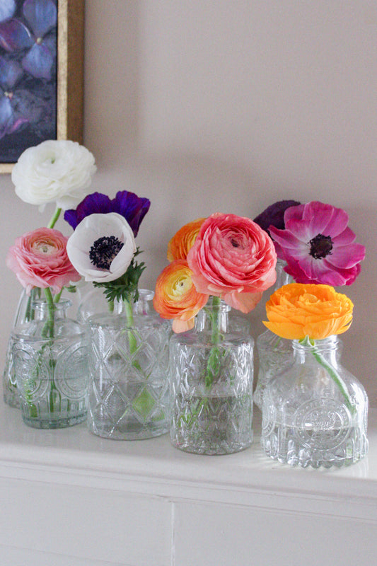 bud vases with florals (6)