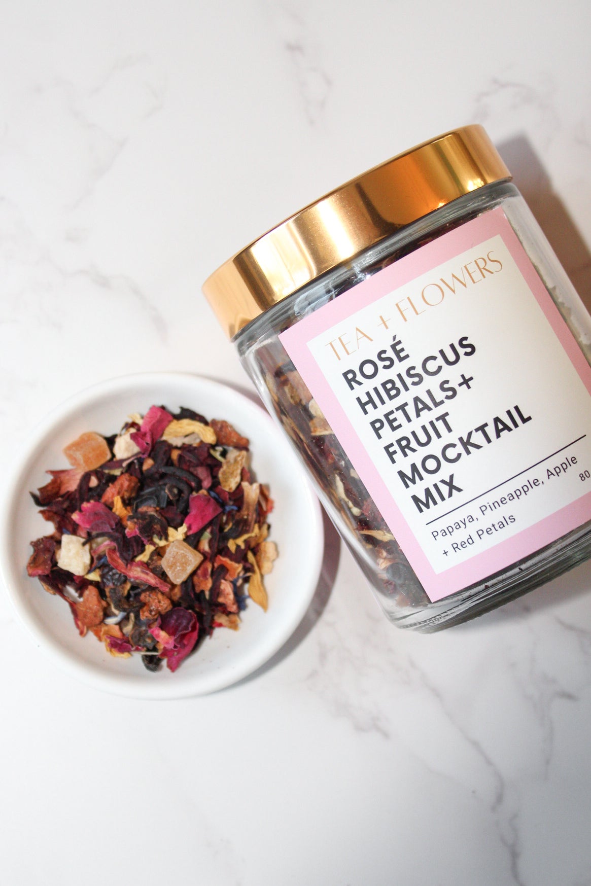 Rosé Hibiscus Petals + Fruit Mocktail Mix