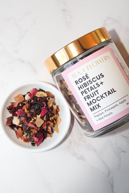 Rosé Hibiscus Petals + Fruit Mocktail Mix