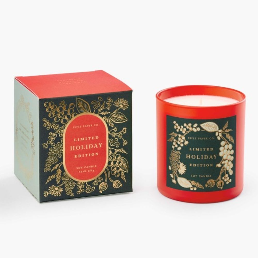 Holiday 9 oz Glass Candle - Rifle Paper Co