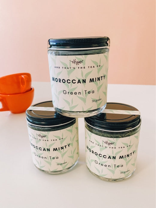 moroccan minty green loose leaf tea